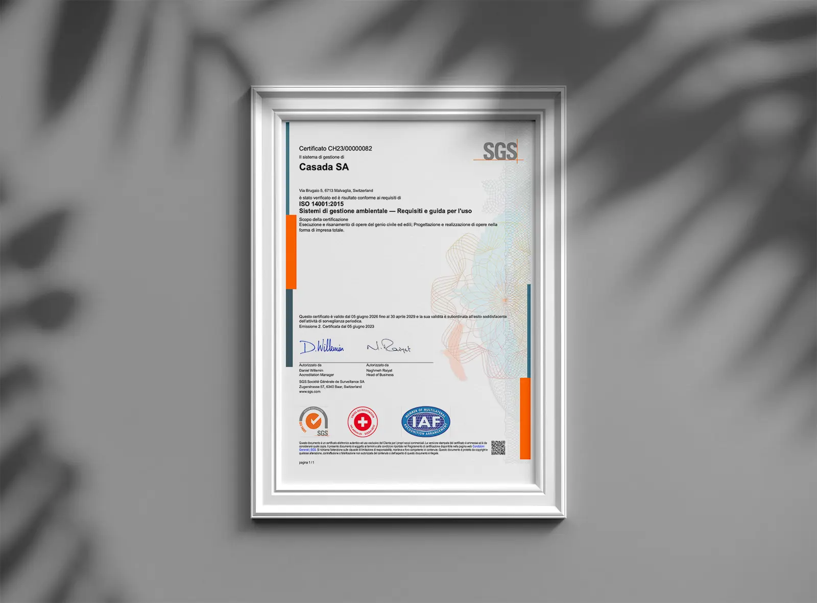 SGS ISO 14001 2015